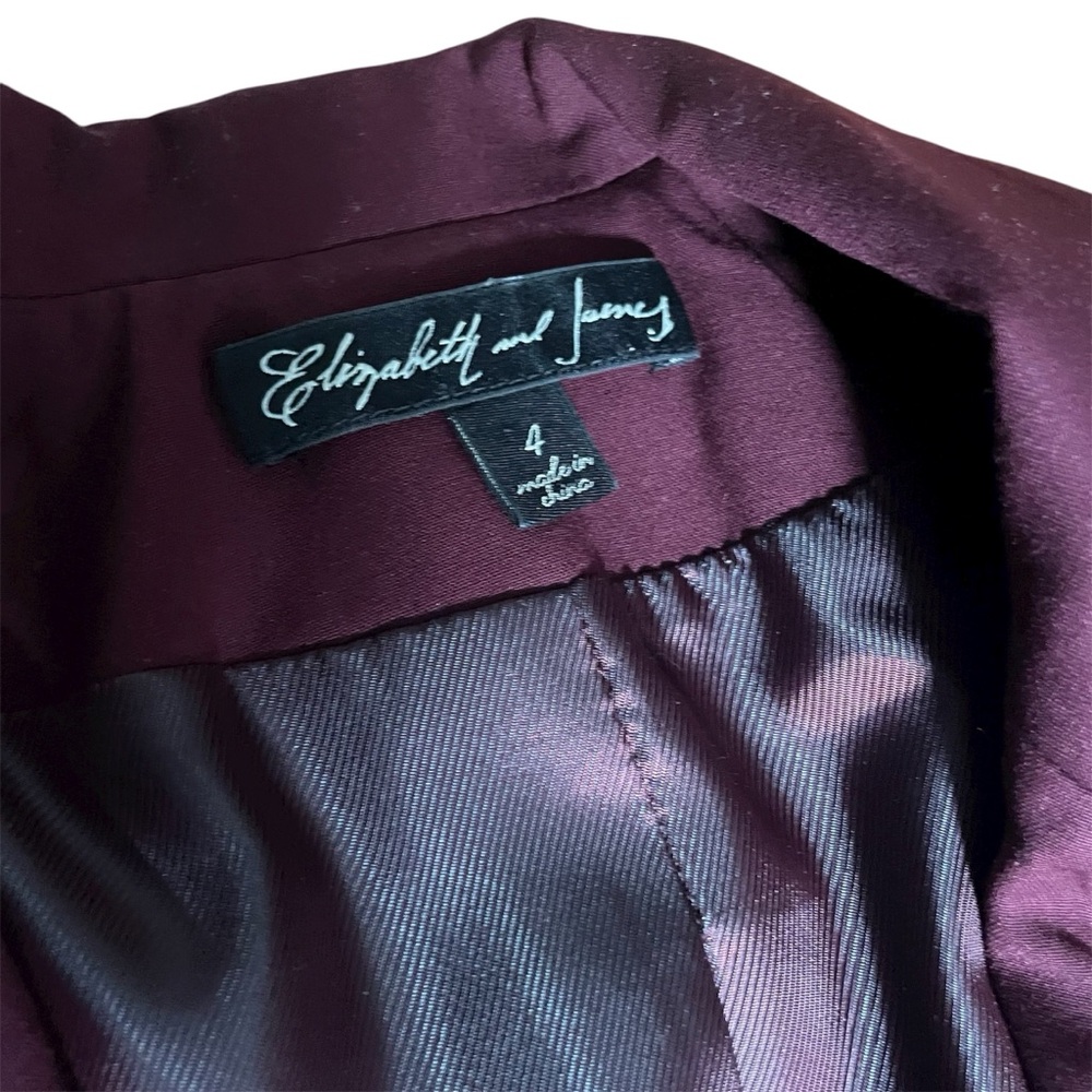 Elizabeth and James Deep Burgundy Blazer - Picture 3 of 3